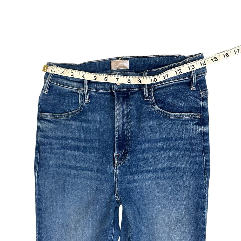 Lil’ Mother Jeans Womens 29 Blue High Rise Lil Hustler Ankle Fray USA Made Denim - Picture 6 of 13